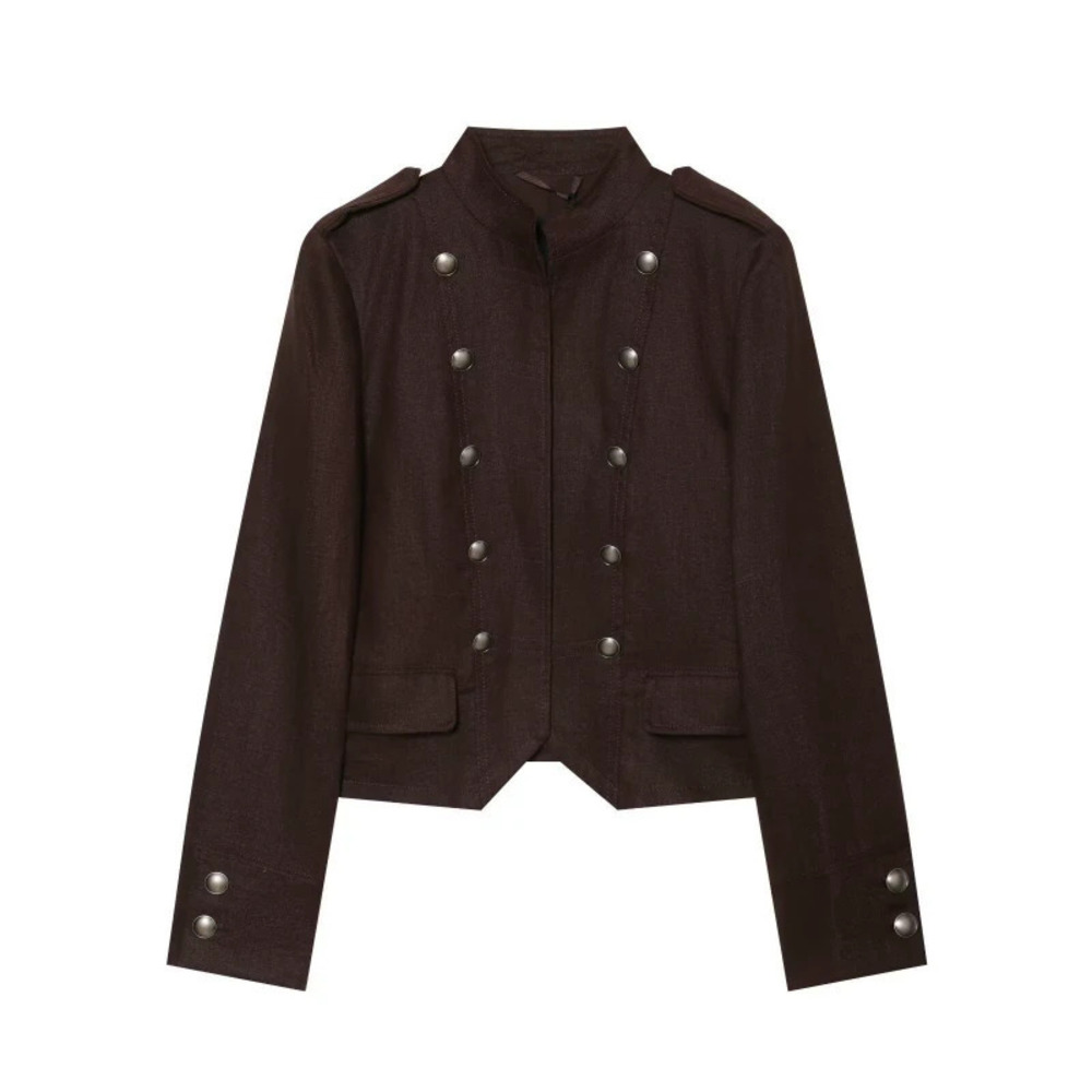 ZARA Versatile Regular Shoulder Double Breasted Jacket